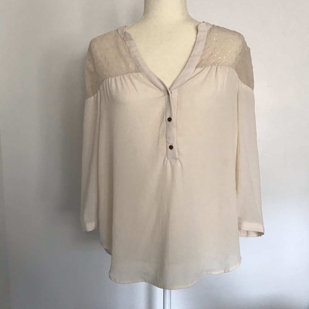 Anthropologie Maeve Cream Blouse